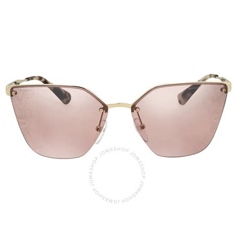 Prada Pink Mirr Silver Laser Flower Cat Eye .